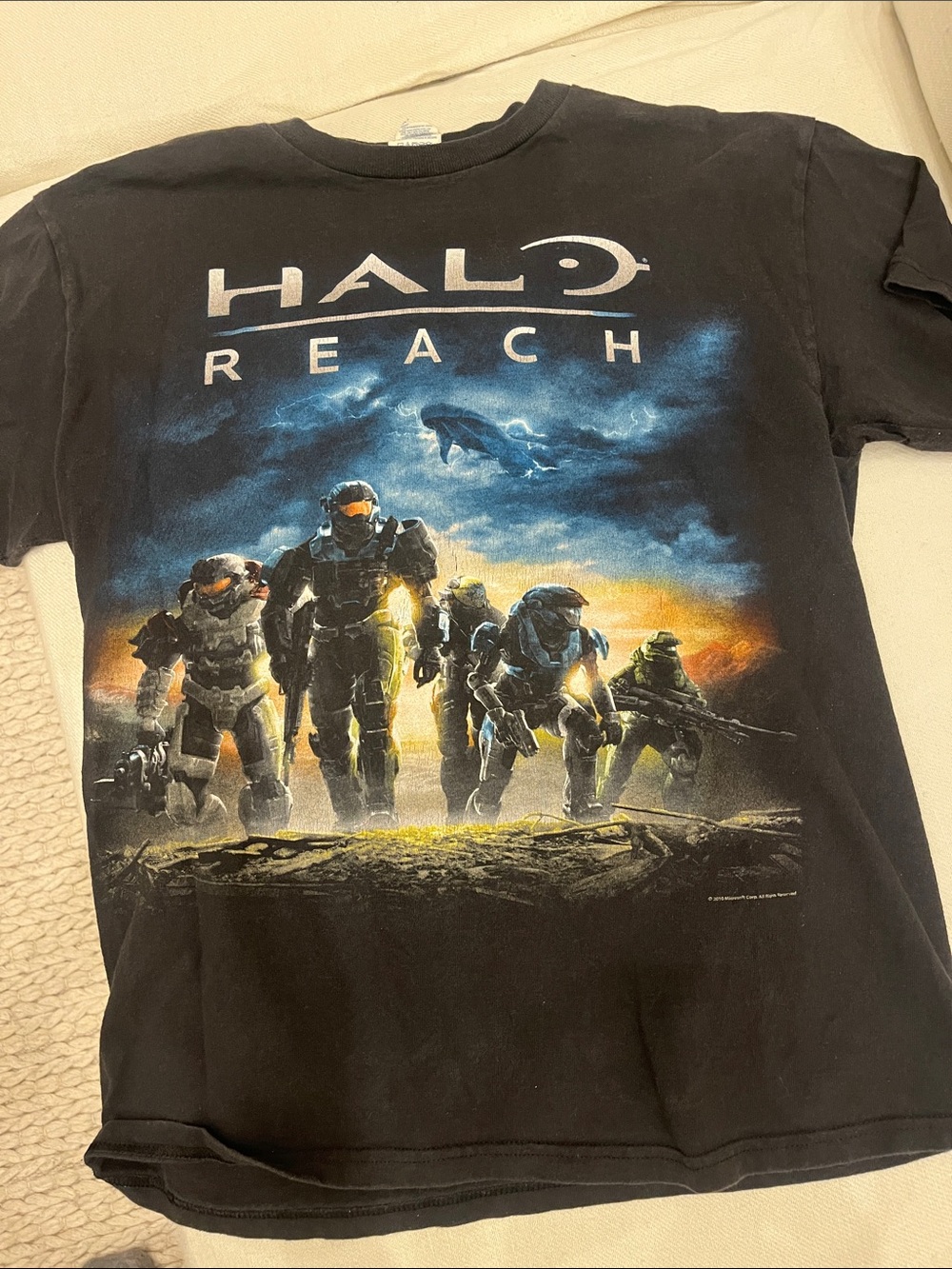 Halo Reach Black Tee with Blue and Orange Battle Graphic